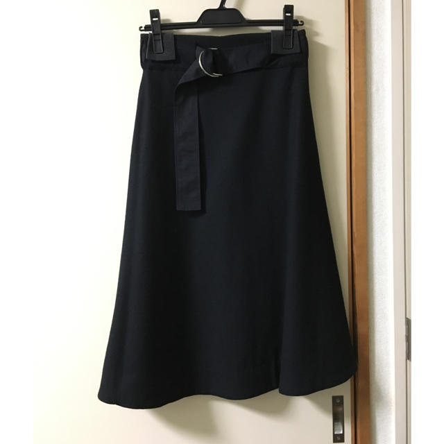 Mila Owen(ミラオーウェン)のエルハルム ウールミモレ丈スカート フレアスカート レディースのスカート(ひざ丈スカート)の商品写真