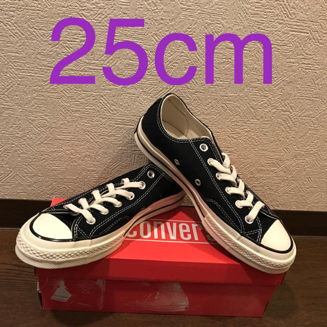 25cm CONVERSE CHUCK TAYLOR 70 OX Black 黒