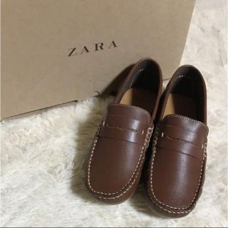 ザラキッズ(ZARA KIDS)の新品 ZARA boys ☆ レザー モカシン ローファー シューズ 靴(ローファー)