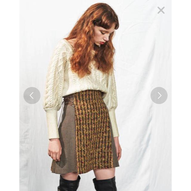Lily Brown(リリーブラウン)のLilybrown サイドレースアップ台形スカート レディースのスカート(ミニスカート)の商品写真