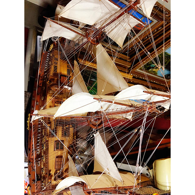 軍艦帆船模型 置物 飾り物 インテリア