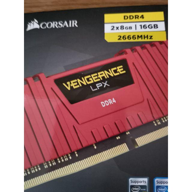 スマホ/家電/カメラCORSAIR DDR4 デスクトップPC用 8GB×2枚キット  2666