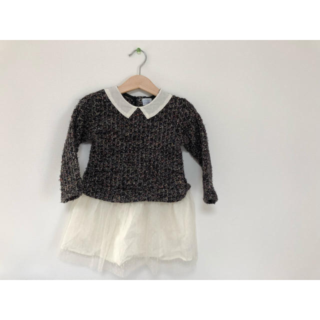 hakka baby(ハッカベビー)の襟付きワンピース キッズ/ベビー/マタニティのキッズ服女の子用(90cm~)(ワンピース)の商品写真