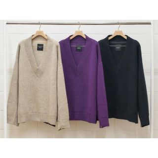 アンユーズド(UNUSED)のUNUSED US1497 (7G V-neck knit) ブラック 3(ニット/セーター)