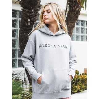 アリシアスタン(ALEXIA STAM)のALEXIA STAM Logo Hoodie Gray(パーカー)