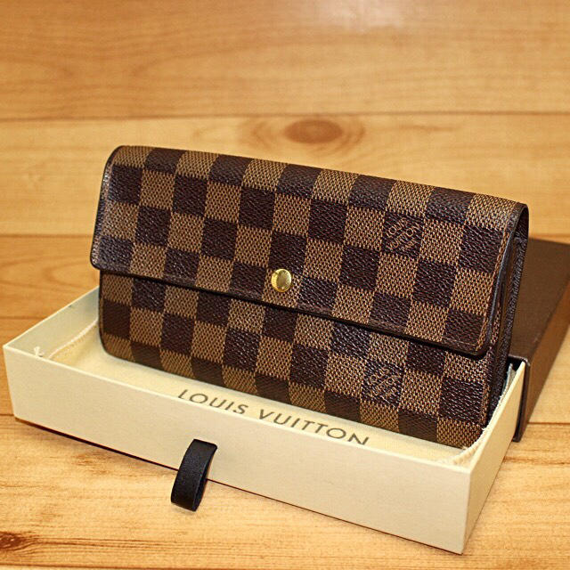 本物【良品】LOUIS VUITTON ダミエ 長財布