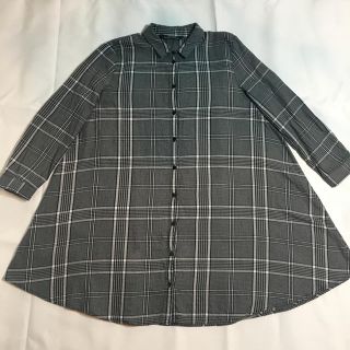 ザラ(ZARA)のAライン シルエット シャツ ZARAザラ グレン チェックチェック ゆったり(シャツ/ブラウス(長袖/七分))