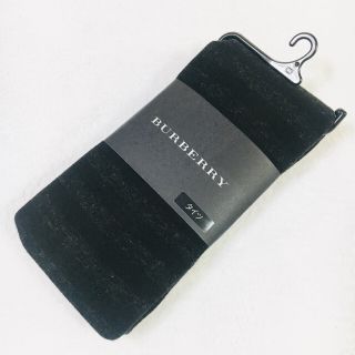 バーバリー(BURBERRY)の新品 Ｍ〜L バーバリー ハイツ バルキーボーダー ブラック(タイツ/ストッキング)