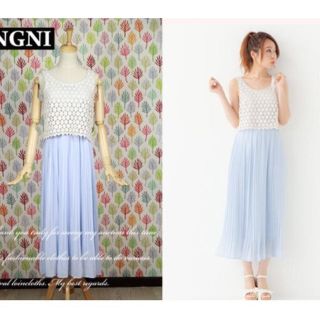 イング(INGNI)の新品♡シフォンプリーツ マキシワンピ(ロングワンピース/マキシワンピース)