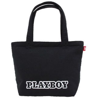 プレイボーイ(PLAYBOY)のPLAYBOY プレイボーイトートバッグ ロゴ刺繍 A4サイズ対応★ブラック新品(トートバッグ)