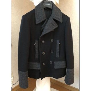 ドルチェアンドガッバーナ(DOLCE&GABBANA)の定価30万円！ドルチェ＆ガッバーナウール＋ダウンPコート44(ピーコート)