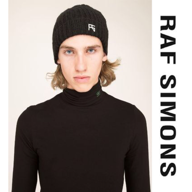 RAF SIMONS - RAF SIMONS ロゴビーニーの通販 by shop|ラフシモンズ ... RAF SIMONS ビーニー ニットキャップ