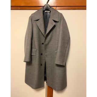 コモリ(COMOLI)のAURALEE DOUBLE FACE CHECK LONG COAT 18aw(ステンカラーコート)