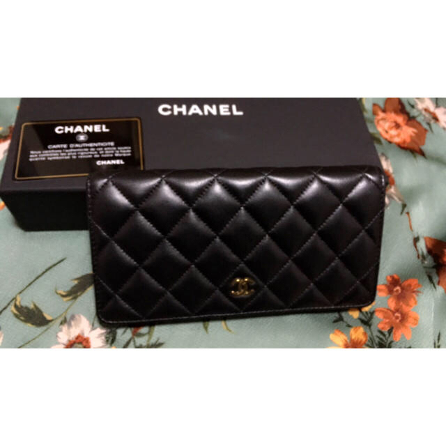 時間指定不可】 CHANEL - シャネル ♡ ラムスキン長財布 財布