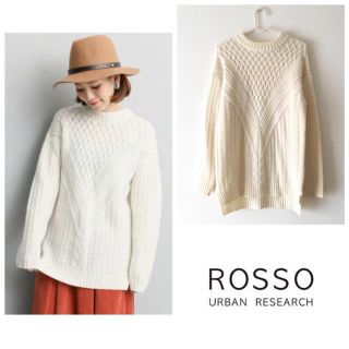 アーバンリサーチロッソ(URBAN RESEARCH ROSSO)のアーバンリサーチロッソ＊ニット ロング丈 ウール モヘア混(ニット/セーター)