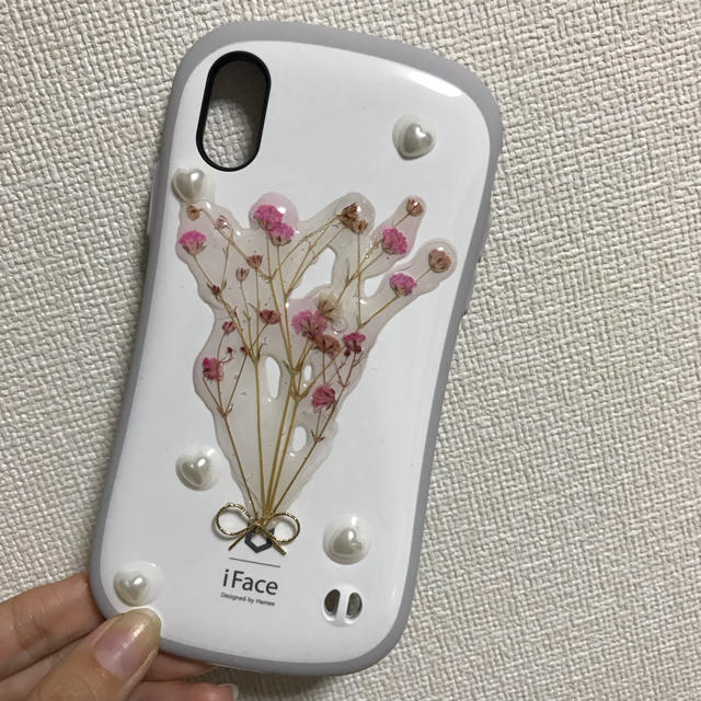 アイフェイス  ケース  ハンドメイド  押し花 1