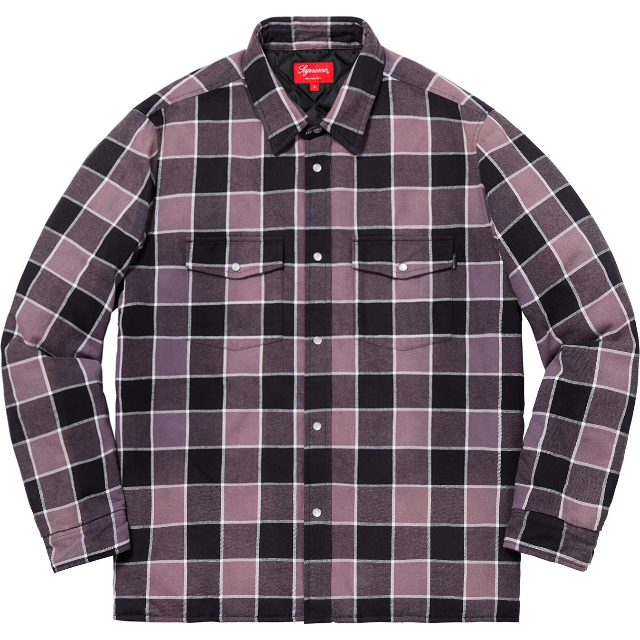 込み S Supreme Quilted Faded Plaid Shirt 1