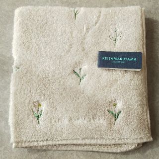 イマバリタオル(今治タオル)の【再値下げ】KEITAMARUYAMA ハンドタオル 花柄 刺繍 新品未使用(ハンカチ)