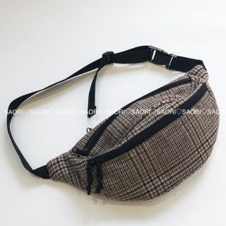 トゥデイフル(TODAYFUL)の TODAYFUL【新品未使用】Check Waist Pouch★ungrid(ボディバッグ/ウエストポーチ)