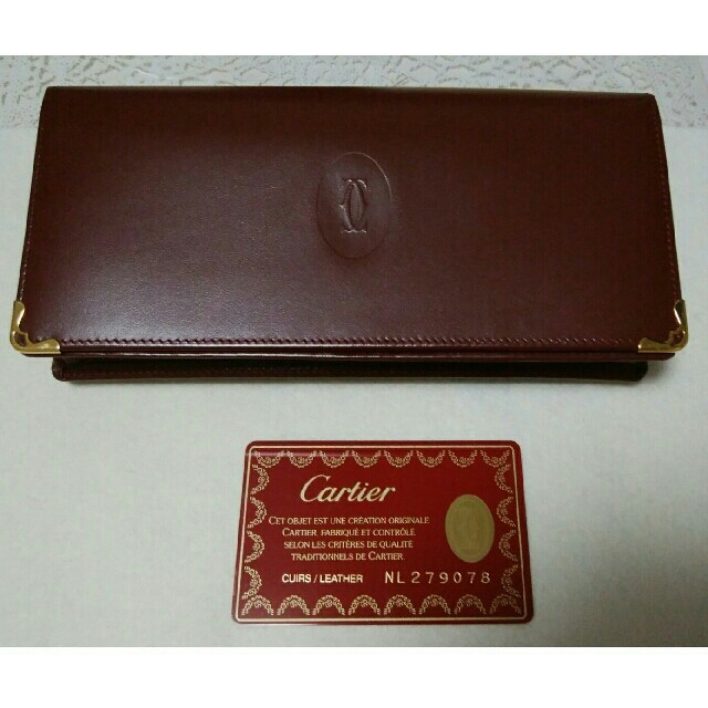 Cartier - Cartier カルティエ 2つ折り長財布 マストライン ボルドーの通販 by kaya's shop｜カルティエならラクマ