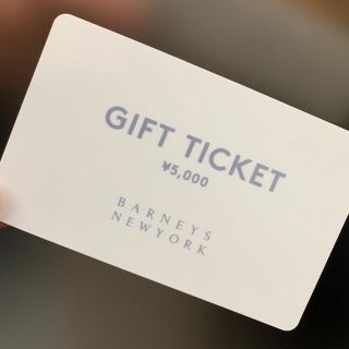 バーニーズニューヨーク(BARNEYS NEW YORK)のBARNEYS NEWYORKバーニーズニューヨーク5.000円分割引券(ショッピング)