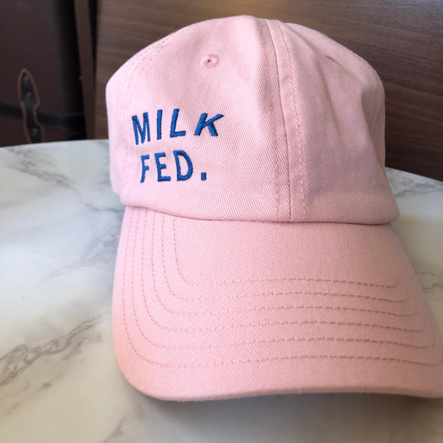 MILKFED.(ミルクフェド)の【クッキー様専用】MILKFED. ピンクキャップ 帽子 レディースの帽子(キャップ)の商品写真