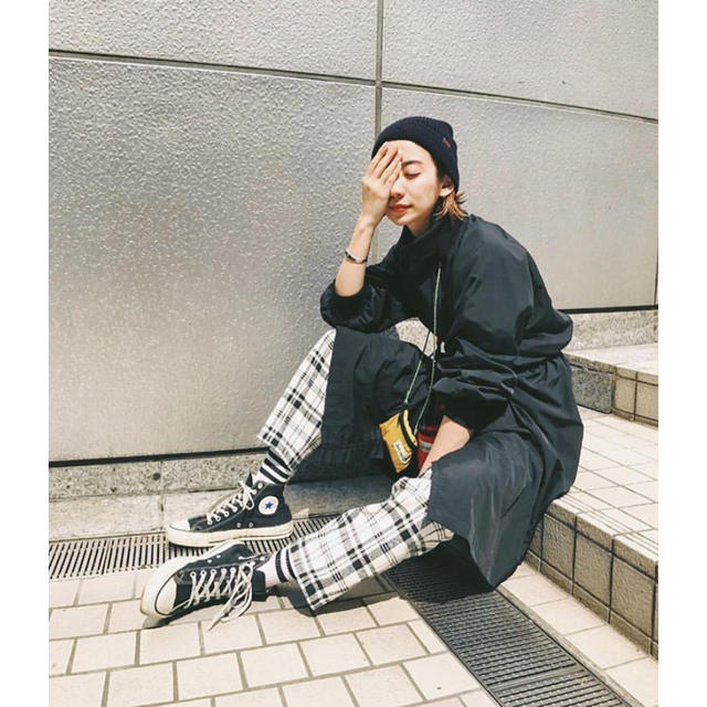 moussy(マウジー)の【moussy】CHECKERS PANTS BLACK レディースのパンツ(カジュアルパンツ)の商品写真