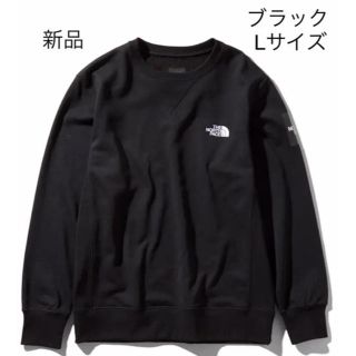 ザノースフェイス(THE NORTH FACE)のノースフェイス スクエアロゴクルー ブラック Ｌ(スウェット)