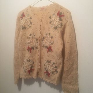 ピンクハウス(PINK HOUSE)のvintage knit 🧺 ニットカーディガン(カーディガン)