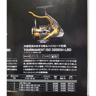 ダイワ(DAIWA)のダイワ　15 トーナメントISO 3000  SH-LBD(リール)