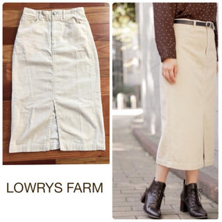 ローリーズファーム(LOWRYS FARM)のLOWRYSFARM コーデュロイタイトミディスカート(ひざ丈スカート)