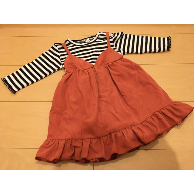 専用★美品★80cmロンパース 茶、ピンク キッズ/ベビー/マタニティのベビー服(~85cm)(ロンパース)の商品写真