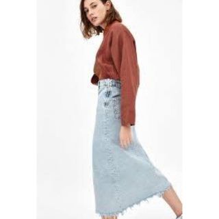 ザラ(ZARA)のZARA デニムスカート(ひざ丈スカート)