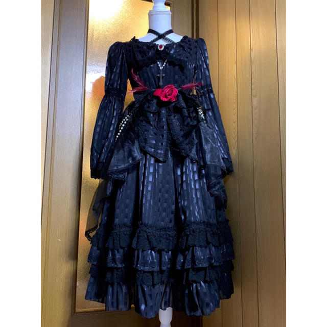 ALICE and the PIRATES(アリスアンドザパイレーツ)のアリパイ Rapunzel Doll Dress ブラック 黒 ワンピース レディースのワンピース(ロングワンピース/マキシワンピース)の商品写真