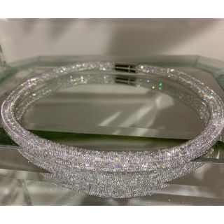 スワロフスキー(SWAROVSKI)のスワロフスキースターダストブレスレットダブルネックレスにもバングルにもなります(ブレスレット/バングル)