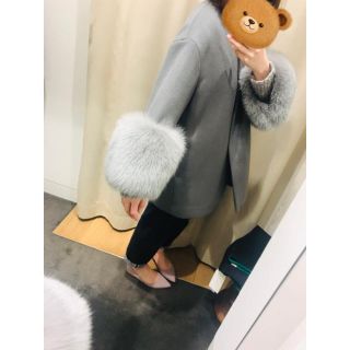 定価129.600円今季アローズファースリーブノーカラーコートドゥロワーIENA