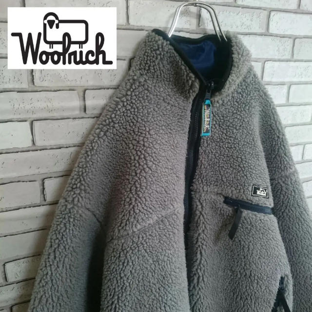 WOOLRICH - 90s Wool rich ウールリッチ リバーシブル ボア フリース 古着の通販 by いち0124's shop｜ウールリッチ ならラクマ