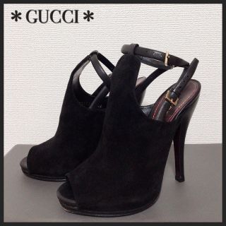 グッチ(Gucci)の＊GUCCI＊秋冬/オープントゥパンプス/23㎝(ハイヒール/パンプス)