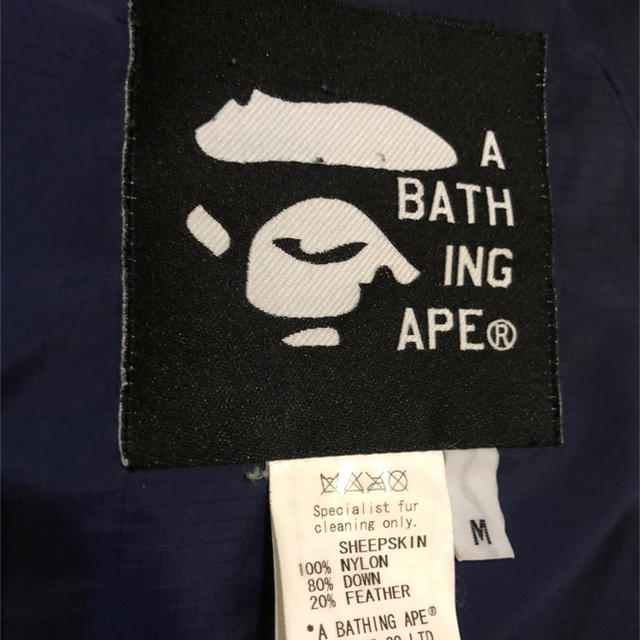 A BATHING APE(アベイシングエイプ)のLEATHER CLASSIC DOWN JACKET   メンズのジャケット/アウター(ダウンジャケット)の商品写真