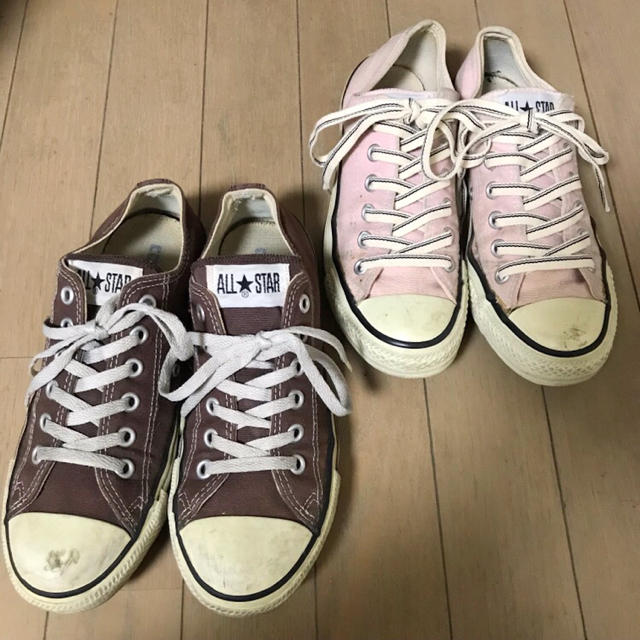 CONVERSE(コンバース)のCONVERSE✴︎ALL STAR ブラウン&ピンク 2足組 レディースの靴/シューズ(スニーカー)の商品写真