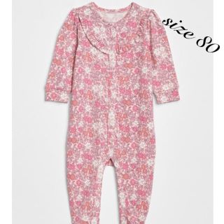 ベビーギャップ(babyGAP)の新品・size 80❁花柄 フリル付き カバーオール❁baby gap(カバーオール)