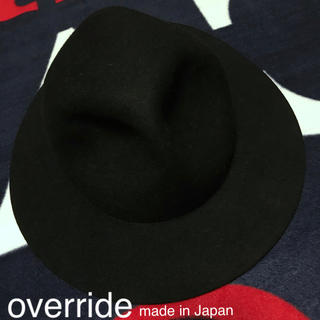 オーバーライド(override)の【override】フェルトハット 日本製 オーバーライド 半額(ハット)