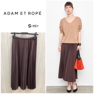 アダムエロぺ(Adam et Rope')の超美品❣️ ADAM ET ROPE' タフタアコーディンプリーツスカート(ひざ丈スカート)