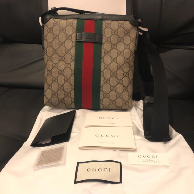 Gucci(グッチ)の【美超美品】GUCCI グッチ  フラット メッセンジャー ショルダーバック メンズのバッグ(ショルダーバッグ)の商品写真