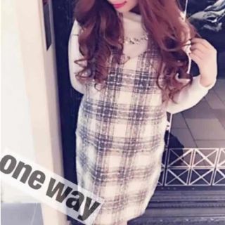 ワンウェイ(one*way)のone way ツイードワンピース(ミニワンピース)