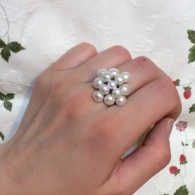 本真珠 パール 淡水パール 指輪 シルバー #14 レディースのアクセサリー(リング(指輪))の商品写真