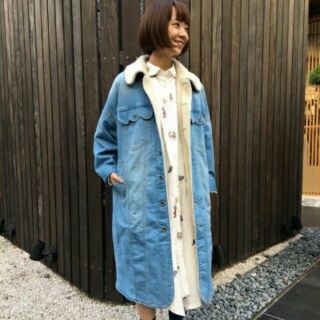 ZARA - 新品未使用 ZARA ボアロングデニムコートの通販 by ハーブ
