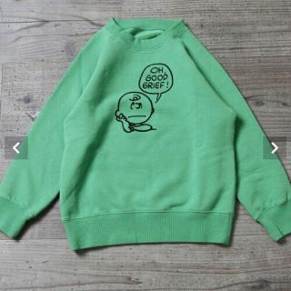 スヌーピー(SNOOPY)の新品タグ付 スヌーピー チャーリーブラウン スウェット トレーナー グリーン 緑(Tシャツ/カットソー)