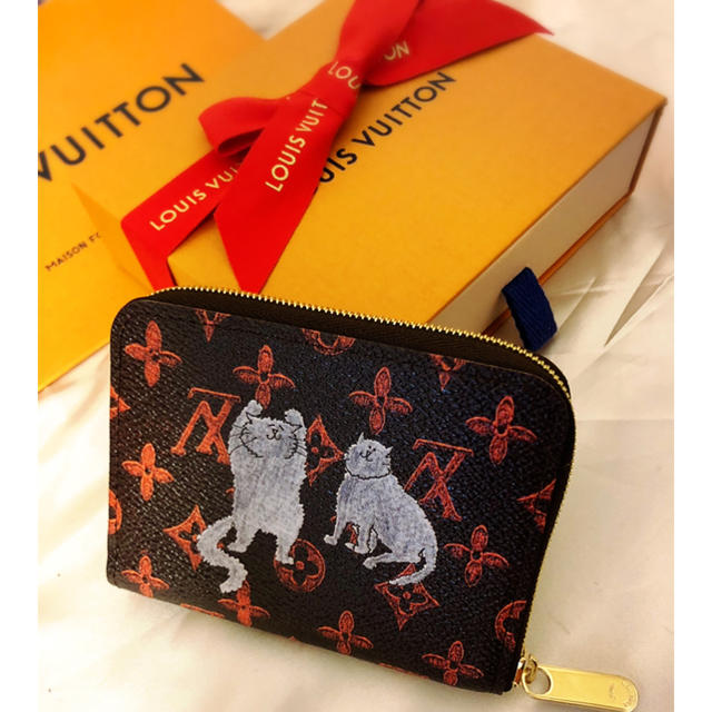 外箱不良宅配便送料無料 キャットグラム カードケース LOUIS VUITTON