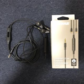 SHURE マイク付きイヤホン 新品(ヘッドフォン/イヤフォン)